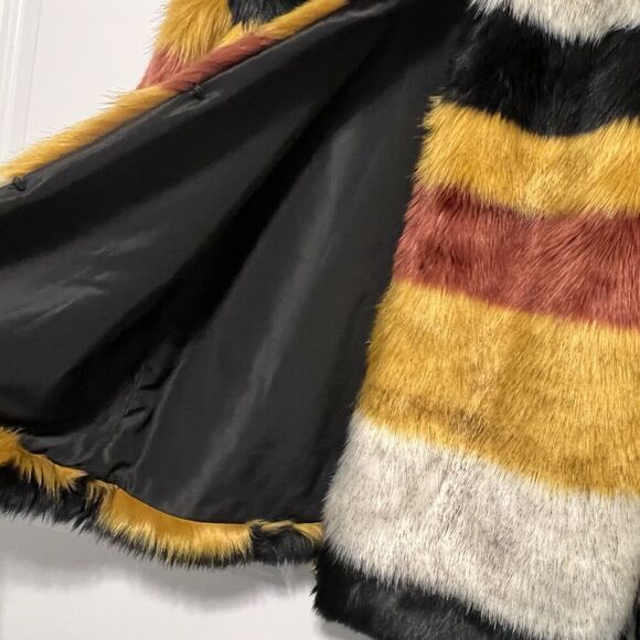 Zara Faux Fur Jacket Coat - Picture 7 of 10